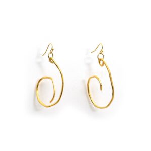 עגיל ספירלה מצופה זהב